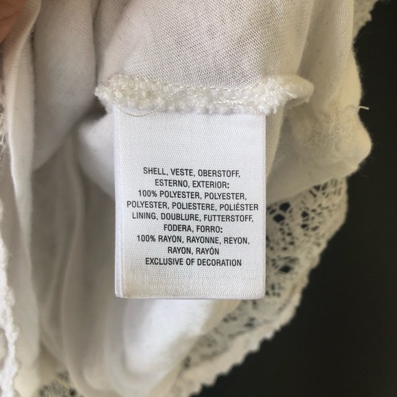 Anthropologie Akemi & Kim Ivory/Creme WhiteLace Sleeveless Top Womens XS - Picture 4 of 5